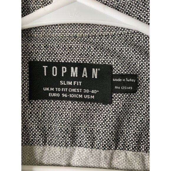 Lot Of Two Mens Button-Up Shirts Tasso Elba & Topman Medium GUC 8883 - Picture 2 of 13